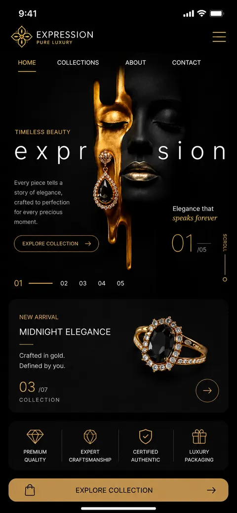 Expression website (mobile)
