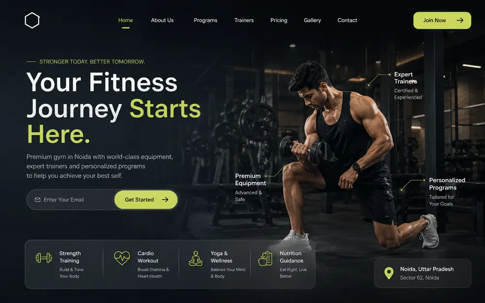 Lift Fitness website (desktop) by Scribo Solution