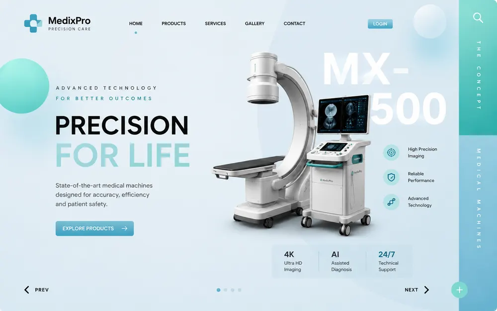Medix website (desktop) by Scribo Solution