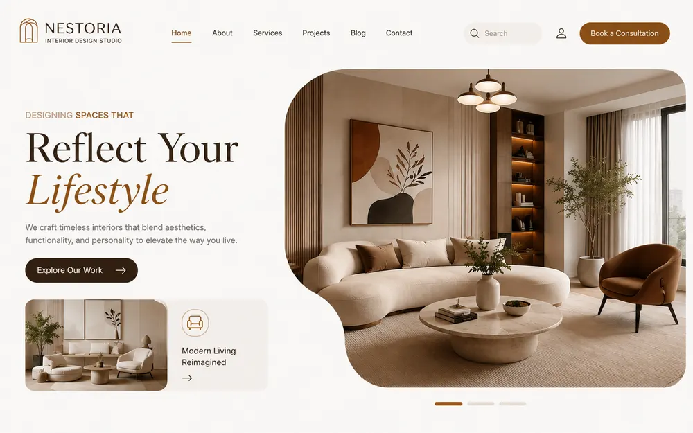 Nestoria website (desktop) by Scribo Solution