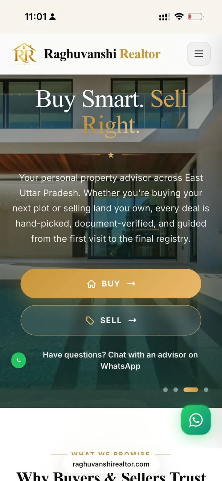 Raghuvanshi Realtors — mobile website